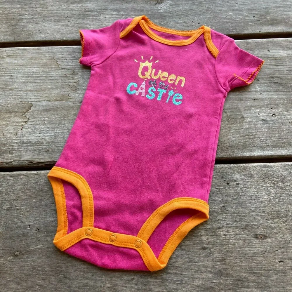 Baby Girls Just One Year Carter's Queen of the Castle Bodysuit M‎ 3-6 mo NEW